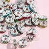 50 Peças Pulseiras Tornozeleiras Coloridas de Fio com Contas de Diamante Redondas Acessórios para Joias DIY