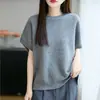Outono e Inverno Novo Estilo 100% Lã Pura Colete de Manga Curta para Mulheres Colete Solto em Camadas Suéter Colete de Gola Redonda Colete Tricotado