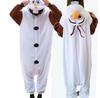 Elfo monstruo de nieve Papá Noel pareja caricatura pijama de una pieza con capucha polar ropa de casa animal actuación transfronterizo