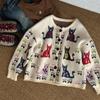 Cárdigan de Punto para Niña 2026 Otoño Nuevo Estilo Suéter para Bebé para Niños Pequeños y Medianos Estilo Coreano Moda Cuello Redondo Chaqueta Holgada