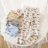 Pantalones de Otoño para Niños Algodón Puro Lycra Pantalones para Casa Niños y Niñas Medianos y Grandes Pijamas para Niños Calzoncillos Pantalones de Bebé de Otoño para Niños 0-12
