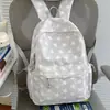 Mochila nueva de moda de alto valor estilo universitario con estrellas para estudiantes de secundaria y preparatoria, casual, ligera, de gran capacidad