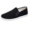 Zapatos de Tela Old Beijing para Hombre Ajenjo Transpirables Slip-On Resistentes al Desgaste Antideslizantes Negros Zapatos de Trabajo Suela Gruesa Zapatos Perezosos Talla Grande Zapatos