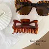 Set de Pinzas para el Cabello de Color Carey de Alta Gama, Pinza de Tiburón Grande, Pasador Cuadrado, Pasador para la Parte Posterior de la Cabeza, Accesorio para el Cabello para Mujeres