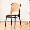 Cadeira de Jantar Simples, Cadeira Plástica Doméstica, Cadeira Moderna com Encosto, Cadeira Rattan-Like para Exterior, Cadeira de Jantar para Lazer