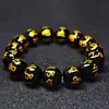 Pulsera de Cuentas Budistas con Escrituras del Mantra de Seis Caracteres de Ágata Negra Natural para Hombres y Mujeres Parejas Joyería Regalo del Año del Serpiente