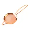 Colador de té de malla de acero inoxidable 304 con baño de oro rosa, herramienta para preparar té Kung Fu al aire libre