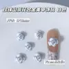 Accesorios para Uñas de Aleación Pintados en Spray Blanco, Populares en Japón y Corea, Año del Caballo Oso Estrella Blanco Crema Decoraciones para Uñas