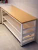 Prateleira de Armazenamento para Cozinha, Mesa Multifuncional de Corte de Legumes de Chão, Bancada Lateral Multicamadas, Armazenamento de Micro-ondas e Utensílios de Cozinha, Armário Lateral Estreito