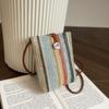 Bolso Cruzado Casual Simple para Mujer, Estilo Coreano Moderno Versátil Bolso Cuadrado Pequeño Tejido de Paja, Moda de Nicho Verano 2026 Bolso para Teléfono