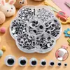 Set de Regalo Caja Flor de Ciruelo de 7 Compartimentos, Venta Directa del Fabricante, Manualidades de Plástico, Parches Oculares Móviles, Adhesivo para Manualidades DIY Hecho a Mano