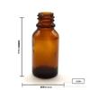 Botella de Reactivo de Vidrio Sódico-Cálcico Color Tan Botella Cosmética Ámbar Botella de Oz para Té Botella de Aceite con Tapa Gotero Marrón