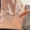Moda indústria pesada personalizada tendência cor adorável colar feminino estilo Ins elegante versátil corrente de clavícula de alta qualidade