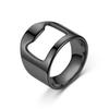 Anillo Abrebotellas Giratorio Transfronterizo Acero Inoxidable Anillo de Cadena Accesorios de Moda Personalizados para Hombre Anillo Botella para Hombre
