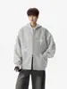 Sudadera con Capucha y Bordado de Estrella Americana para Hombre Otoño Nuevo Estilo Diseño Holgado Sentido de la Moda Casual de Moda Chaqueta con Capucha