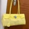 Bolsa de Gelatina Estilo Japonés Coreano 2026 Verano Nueva Bolso Baguette Cierre Horizontal de Mano Bolso de Hombro Único Bolso de Hombro Bolso Tote para Mujer