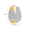Brincos Jinse Qiuling galvanizados 18K ouro real Europeu e Americano simples senhoras zircão brincos uma geração de brincos de cabelo