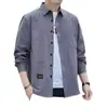 Camisas de Manga Comprida, Jaquetas de Trabalho Masculinas, Camisas Casuais Soltas da Moda para Primavera e Outono, Estilo Hong Kong Casual Masculino de Outono