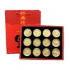 Nuevo Set de Monedas Conmemorativas del Zodiaco Moneda con Lámina de Oro Caja de Regalo Ventas Comerciales Regalo de Apertura de Año Nuevo Al por Mayor