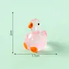 Miniatura de paisagem desenho animado pato e ganso que brilham no escuro DIY sacola surpresa decorativa acessórios para pendurar, miniaturas para mesa e carro