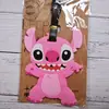 Etiqueta de equipaje de Stitch de orejas grandes y lindo de Star Baby, etiqueta con logo de equipaje de goma suave de PVC, colgante para tablero, colgante de embarque