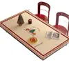 Mantel de Mesa Navideño, Mantel Retro para el Hogar, Impermeable, Resistente al Aceite, Resistente al Calor, Mantel Rojo Decorativo Atmosférico para Mesa de Café