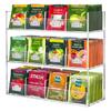 Caja de Almacenamiento Personalizada para Bolsitas de Té de Acrílico de 3 Niveles de Gama Alta Transparente Acrílico Moderno Estante de Almacenamiento para Bolsitas de Té