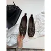 Zapatos planos Mary Jane de piel de cordero con diseño retro, punta cuadrada, remaches desgastados y cordones, zapatos planos versátiles para mujer