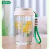 Taza de oficina de vidrio resistente a altas temperaturas para mujer, taza de té, taza de doble uso con pajilla, taza de bebida directa, taza de regalo, imprime imagen texto lo