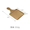 Prato Quadrado Retro de Aço Inoxidável, Prato Criativo para Comida Ocidental, Prato para Lanches, Prato Antigo para Jantar com Alça, Prato Rasinho, Bandeja de Prato Plano
