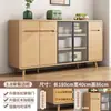 Aparador Pequeño de Apartamento Nórdico de Madera Maciza Gabinete de Té Mesa de Café Gabinete de Almacenamiento Estilo Chino Nuevo Gabinete de Almacenamiento para Dormitorio