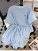 Traje de Correr de Moda Holgado para Estudiantes de Verano Nueva Era Reductor de Carne Mangas Cortas Pantalones Cortos Deportivo Casual Traje de Dos Piezas