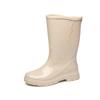 Botas de chuva Botas de chuva femininas elegantes ao ar livre antiderrapantes à prova d'água sapatos de água transfronteiriça de panturrilha média botas de água para adultos forrados de lã sapatos de borracha quente