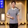 Roupa de Trabalho Uniforme de Verão de Tia Limpadora Manga Curta Hotel Hotel Ferramenta PA Propriedade Comunidade Roupas de Limpeza e Sanitárias