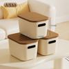 Caja de Almacenamiento Estilo Crema Caja de Almacenamiento Miscelánea Organizar Cesta de Almacenamiento de Plástico Dormitorio Ropa Interior Calcetines Caja de Almacenamiento Hogar