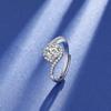 Anel de diamante de alto carbono moda feminina s925 anel de prata esterlina quatro garras clássico 1 quilate anel de diamante de prata fabricantes atacado