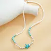 Collar de Clavícula con Cuentas Estilo Playa Océano Europeo y Americano Estrella de Mar Personalidad de Nicho Versátil Temperamento Sentido de Alta Gama