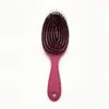 Escova de cabelo espiral oca, antiestática, não puxa o cabelo, deixa o cabelo liso e fofo com uma só passada, escova de alta coroa para modelar o cabelo