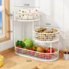Cesta organizadora de cebolla, jengibre y ajo, estante de cocina, estante multifuncional para encimera para frutas, ajo, jengibre y condimentos