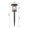 Lámpara de césped de tungsteno solar transfronteriza, Lámpara de jardín impermeable para exteriores, Lámpara LED decorativa para jardín, Lámpara de enchufe al suelo, Producto nuevo