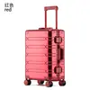 Maleta de Carro de Aleación de Aluminio y Magnesio 24 pulgadas Maleta de Viaje con Protección de Contraseña y Ruedas Universales, Maleta de Metal para Equipaje de Mano 20 pulgadas