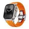 Pulseira de Silicone Estilo Granada Adequada para iWatch S11 Ultra Apple 8910 Fivela de Aço Inoxidável Cortável Pulseira de Pulso