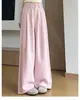 Pantalones de traje anchos para mujer color crema, estilo fino primavera-verano 2026, suaves y casuales, de cintura alta, con caída, pierna recta, pantalones Yamamoto