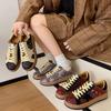 Versão em Couro Macio~Tênis de Couro Genuíno com Sola Grossa para Mulheres, Sapatos Estrela Outono e Inverno, Tênis de Treino Alemão Casual, Absorventes de Choque e Confortáveis