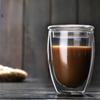 Vaso de Vidrio Transparente de Alto Borosilicato Aislado de Doble Capa para Bebidas Frías Vaso de Vidrio para Café Vaso para Agua Vaso para Leche Casero para Desayuno