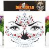 Comércio exterior Adesivos de rosto para Halloween Festival Fantasma maquiagem facial para festa adesivos de rosto criativos palco acrílico Adesivos de Diamante Europeu e Americano Novo