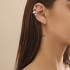Pendientes de doble aro de metal con diseño geométrico simple y moderno, estilo transfronterizo europeo y americano, brillantes, para mujer