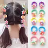 Goma para el pelo Anillo para pelo de bebé Diadema infantil que no daña el pelo Anillo de toalla para niñas Cuerda para el pelo Accesorio elástico para el pelo Color Macarrón