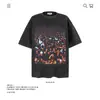 Camisetas de Manga Corta Estampadas con Personajes Retro Americanos de Algodón Puro de Peso Pesado de 250 g para Hombres y Mujeres Marca de Moda Holgada Venta al por Mayor Transfronteriza