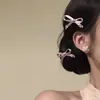 Nuevo Pasador de Pelo con Lazo Dulce Exquisito Pasador Lateral Pinza de Pato Suave Lujo Ligero Accesorio de Pelo de Alta Gama para Mujeres Venta al por Mayor
